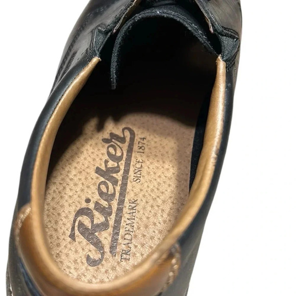 Rieker men shoes,black,NEW,leather cap Oxford size  11.5, reg 170$ - Picture 14 of 15